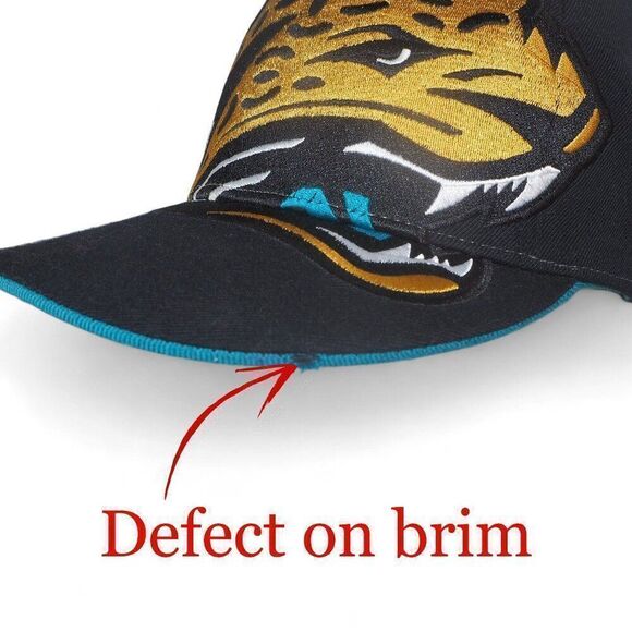 Reebok Vintage Jacksonville Jaguars Large Logo Fitted NFL Hat Black / Multicolor - Picture 10 of 10